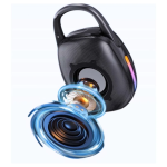 T&G TG447 5W Φορητό Subwoofer Mini LED Ασύρματο Ηχείο Bluetooth Γκρι