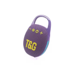 T&G TG447 5W Φορητό Subwoofer Mini LED Ασύρματο Ηχείο Bluetooth Μωβ