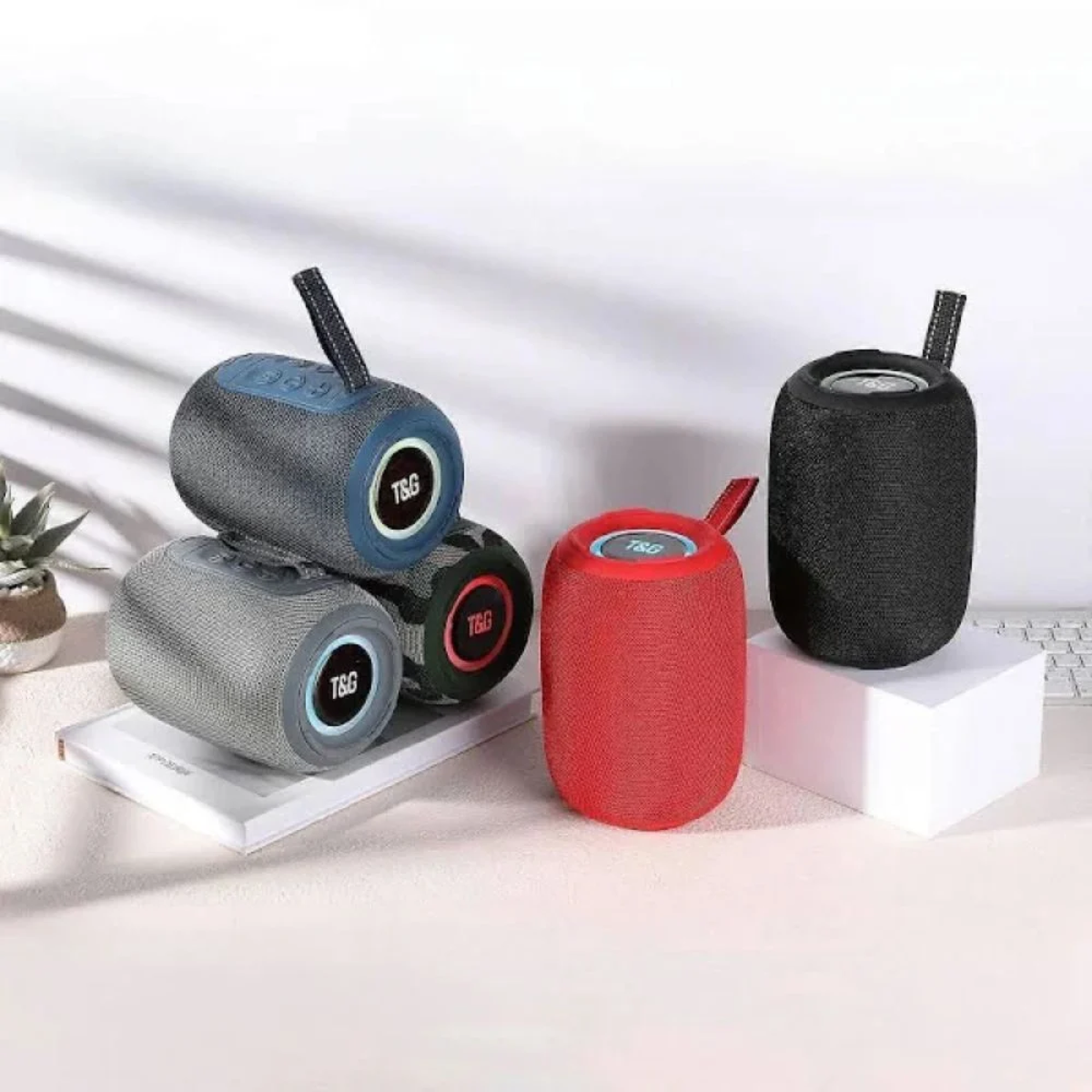 T&G TG678 15W Φορητό Subwoofer Ασύρματο Ηχείο Bluetooth Γκρι