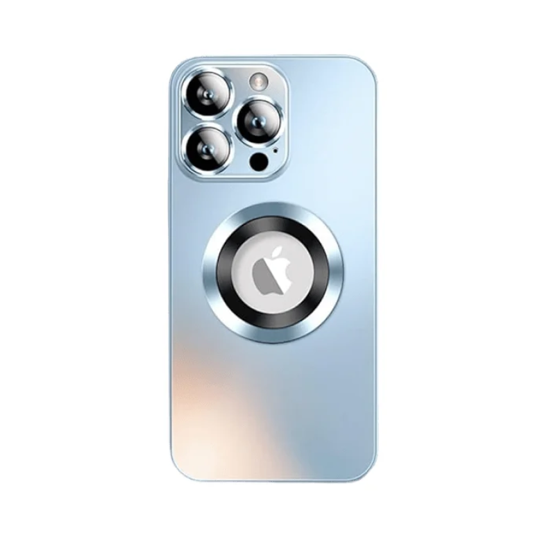 Θήκη Metal AG Glass για iPhone 16 Plus Ανοιχτό Μπλε