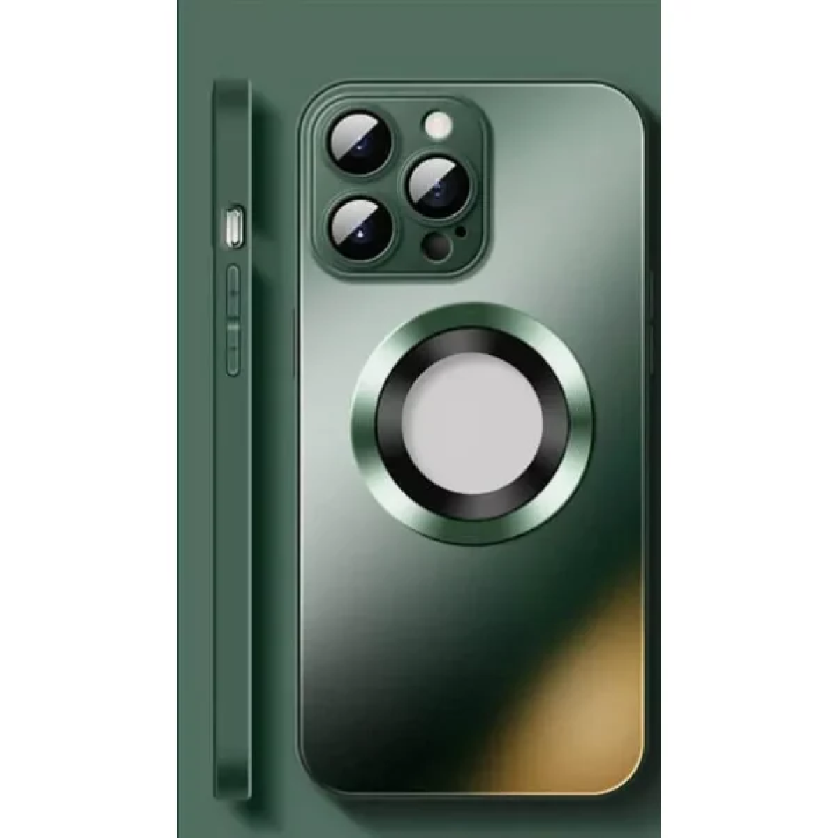 Θήκη Metal AG Glass για iPhone 16 Πράσινο