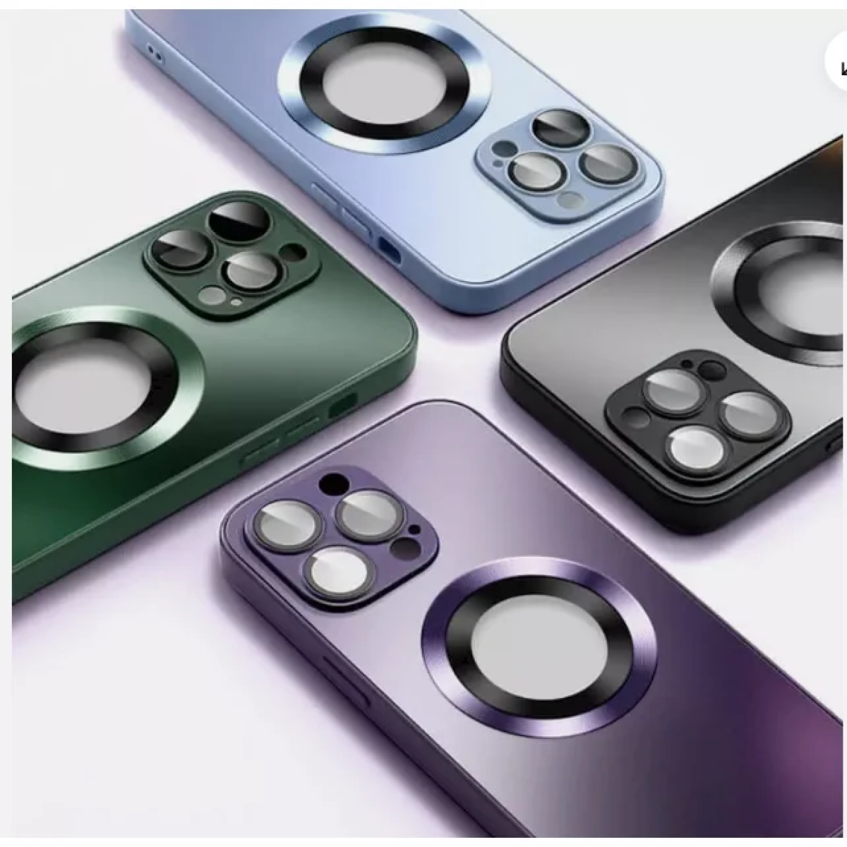 Θήκη Metal AG Glass για iPhone 16 Pro Max Μπλε