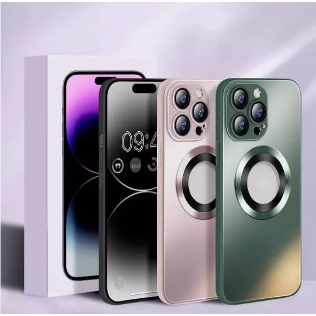 Θήκη Metal AG Glass για iPhone 16 Pro Max Μπλε