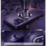 Θήκη Metal AG Glass για iPhone 16 Pro Max Μπλε