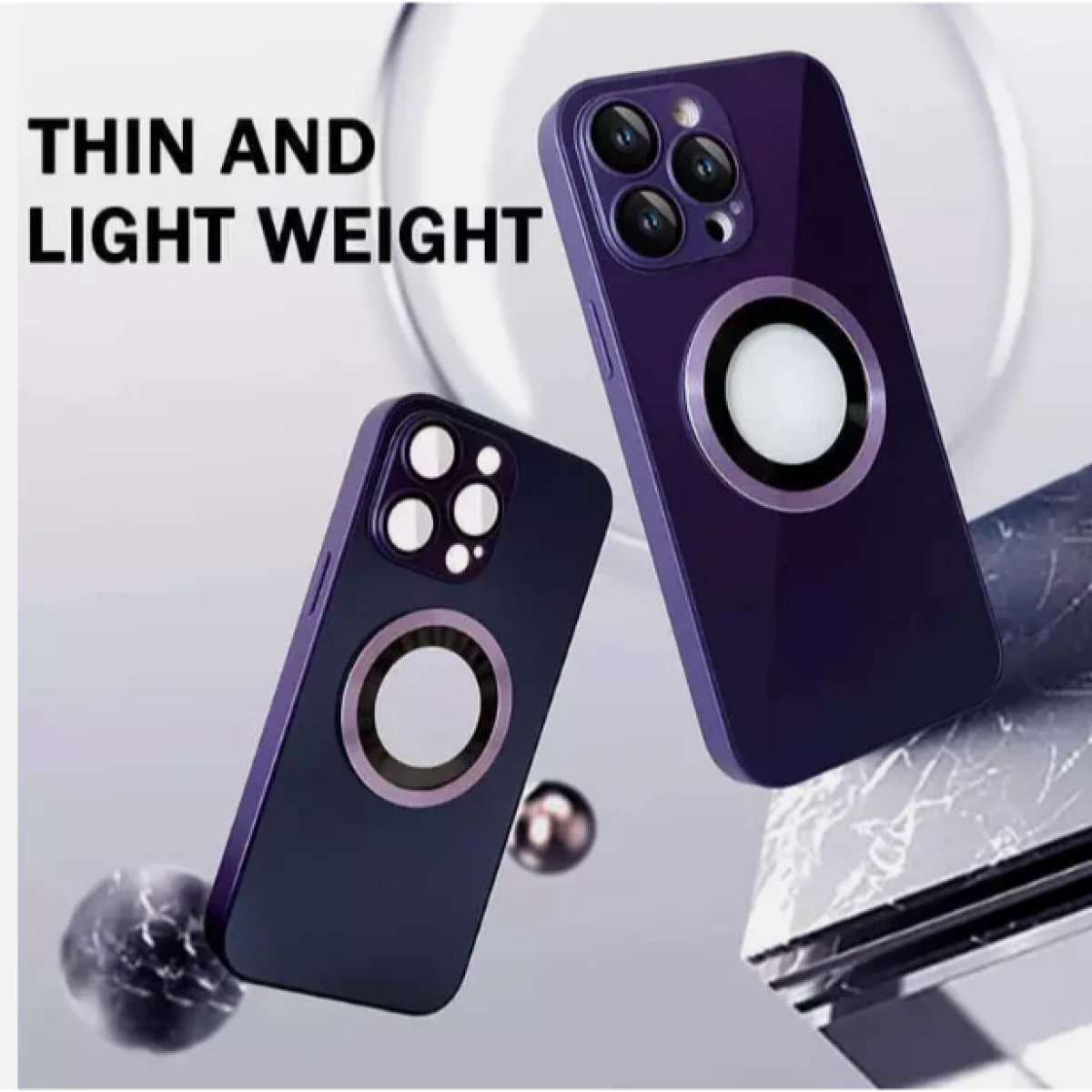 Θήκη Metal AG Glass για iPhone 16 Pro Max Μπλε