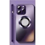 Θήκη Metal AG Glass για iPhone 16 Pro Max Mωβ