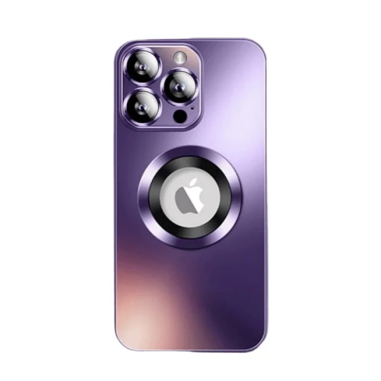 Θήκη Metal AG Glass για iPhone 16 Pro Mωβ