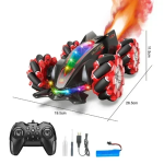 Λαμπάδα Τηλεκατευθυνόμενο RC Drift Car με LED Φωτισμό & Spray Τηλεχειριστήριο 2,4 GHz - Κόκκινο - Image 3