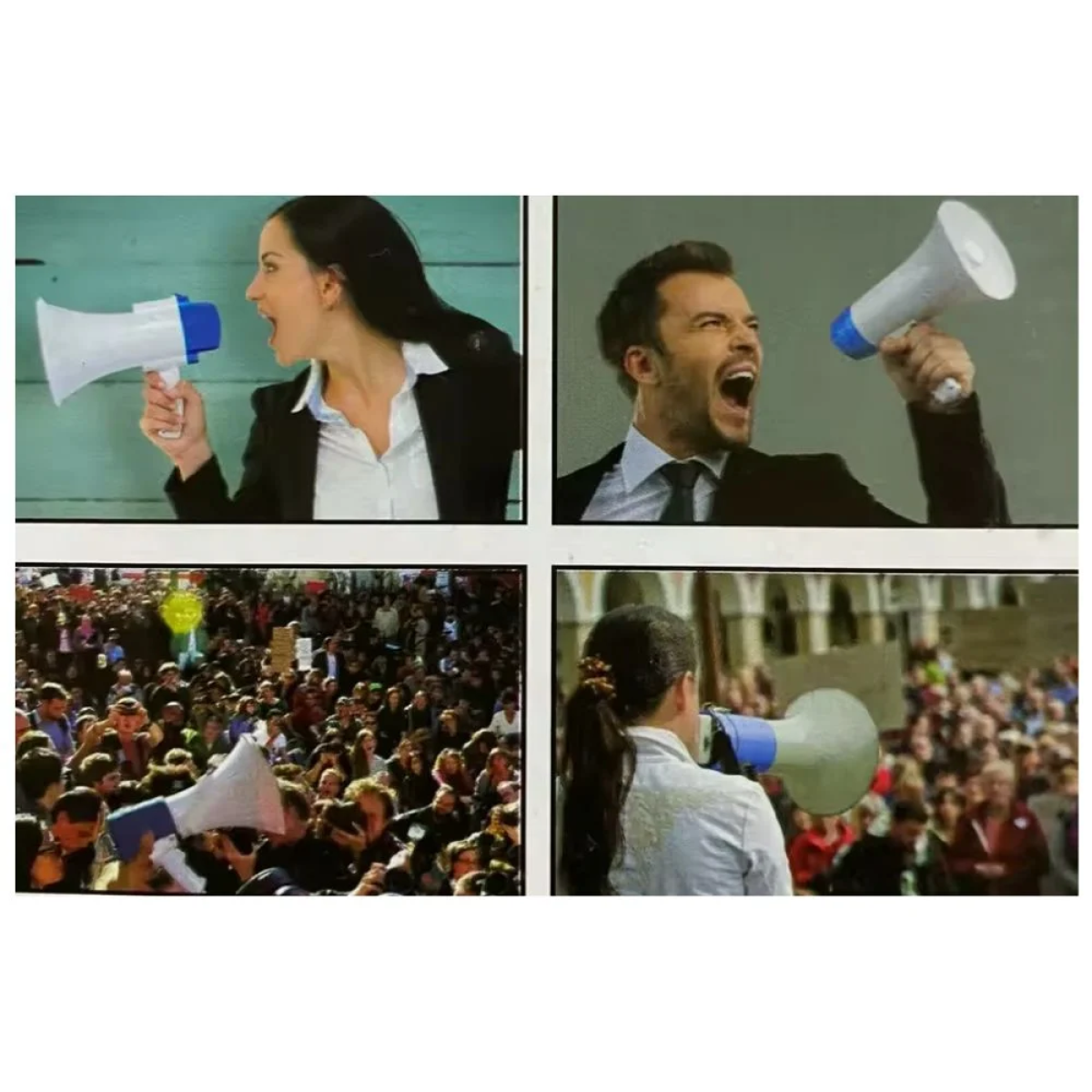 Τηλεβόας Τσέπης Megaphone με Σειρήνα & Ρυθμιζόμενη Ένταση Μπλε