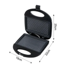 Τοστιέρα 2 Θέσεων με Ραβδώσεις 750W Raf R.239