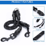 Διπλό Ανακλαστικό Λουρί για Σκύλους D0.8*L40cm Small Καφέ