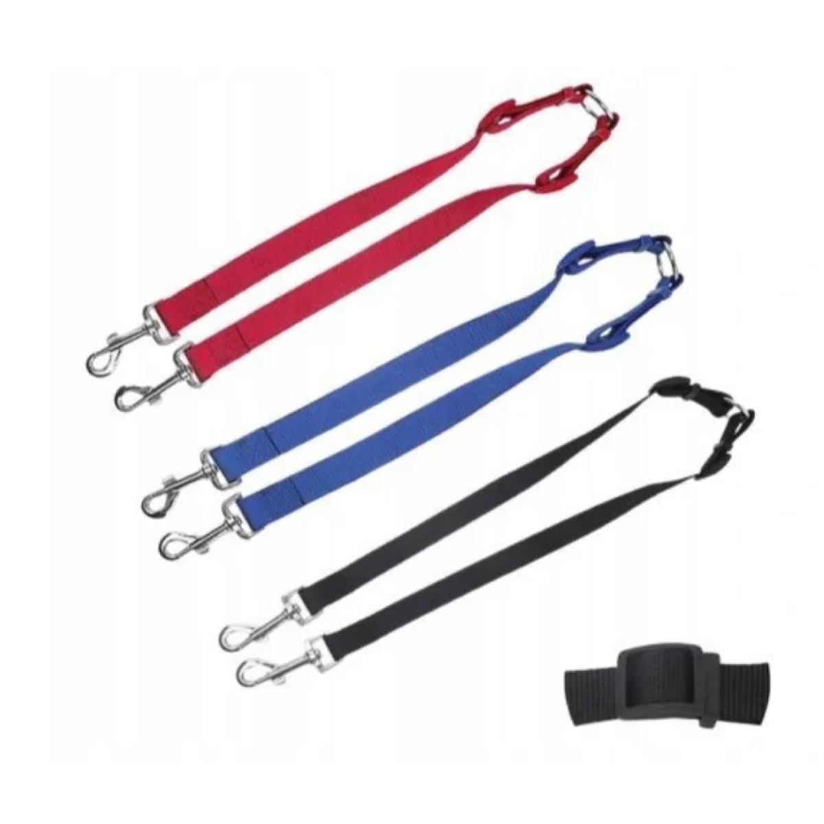 Διπλό Λουρί για Σκύλους W1.5*L26-39.5cm Small Μαύρο