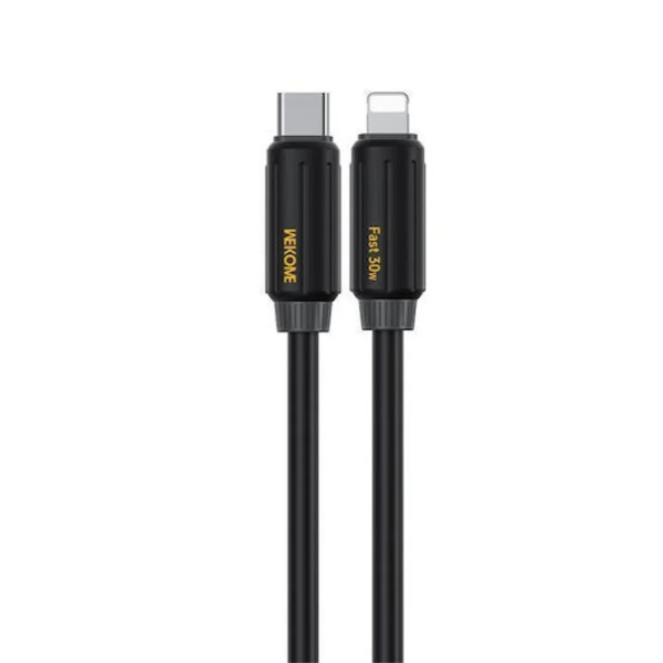 WK Wdc-29 USB-C to Lightning Cable 30W Μαύρο 1m