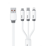 WK WDC-30 Καλώδιο 1.2μ 66W USB σε Lightning/ Type-C/ Micro Fast Charging Data Cable - Λευκό