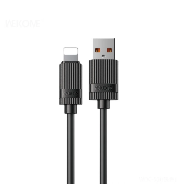 WK WDC-52i Καλώδιο Γρήγορης Φόρτισης 12W USB σε Lightning 1μ Μαύρο