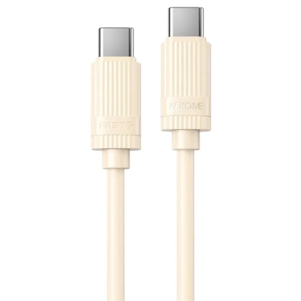WK WDC-53 Καλώδιο PD65W Type-C σε Type-C 1μ Μπεζ