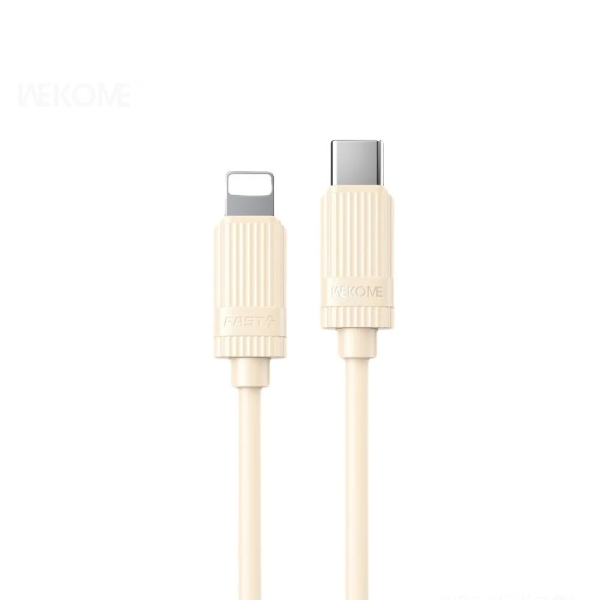 WK WDC-55 Καλώδιο PD30W Type-C σε Lightning 1μ Μπεζ