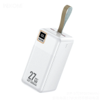 WK WP-97 Power Bank 50000mAh με 2 Θύρες USB-A και Θύρα USB-C Λευκό