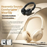 WM-13 Bluetooth Over-Ear Ασύρματα Ακουστικά Αναδιπλούμενα με Μικρόφωνο σε Μαύρο Χρώμα