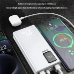 WP-93 Power bank με Οθόνη LED Power Delivery 20000mAh 4x USB & USB Type-C 27W - Μαύρο