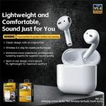 WS-23 Earbud Bluetooth Handsfree Ακουστικά με Θήκη Φόρτισης Λευκά