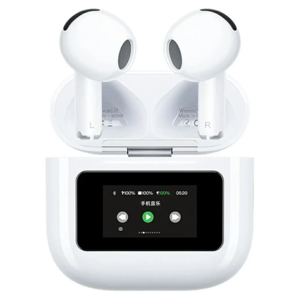 WS-27 Bluetooth Handsfree In-ear Ακουστικά με Οθόνη Αφής & Θήκη Φόρτισης
