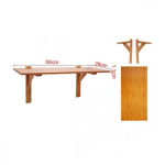 Ξύλινο Ράφι Τοίχου 59x28x1.1cm 5403002