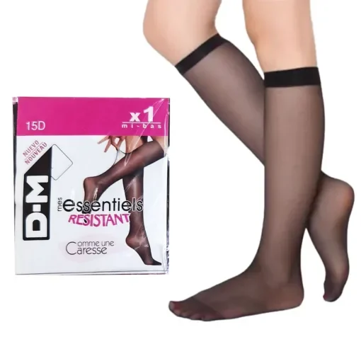 Καλτσάκια Ελαστικά Ψηλά Μαύρα  4teen4ty 401399