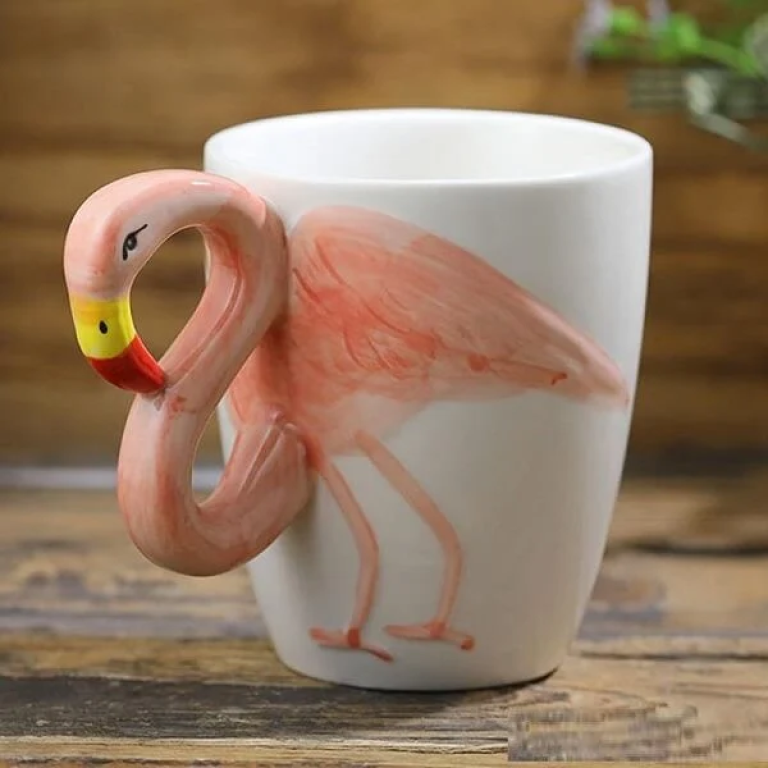 3D Κεραμική Κούπα 350ml Φλαμίνγκο