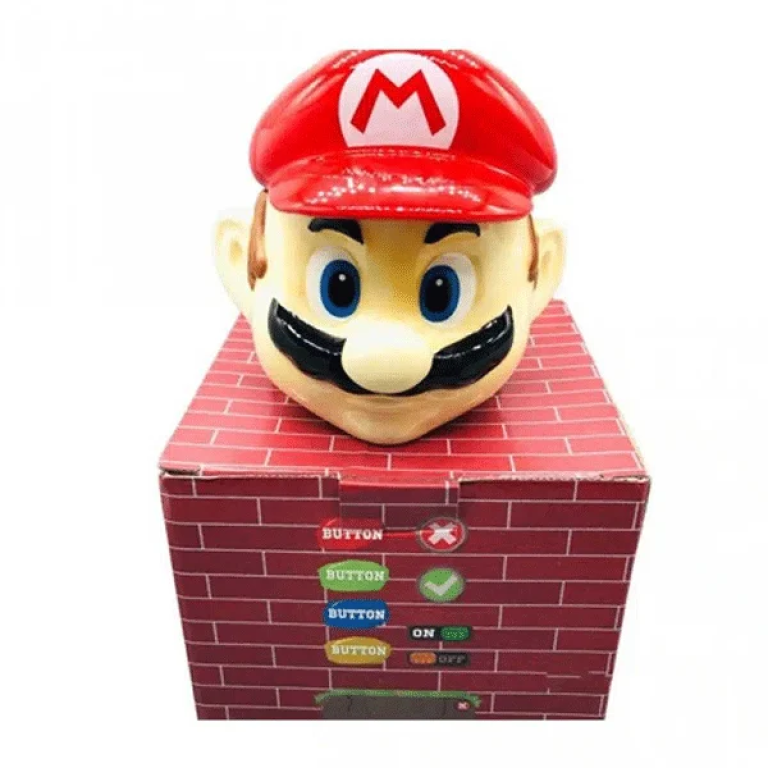 3D Κεραμική Κούπα 350ml με Καπάκι - Super Mario