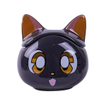 3D Κεραμική Κούπα με Καπάκι 350ml Sailor Moon-Luna Μαύρη