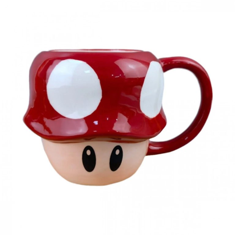 3D Κεραμική Κούπα με Καπάκι 395ml Toad – Muchroom Super Mario