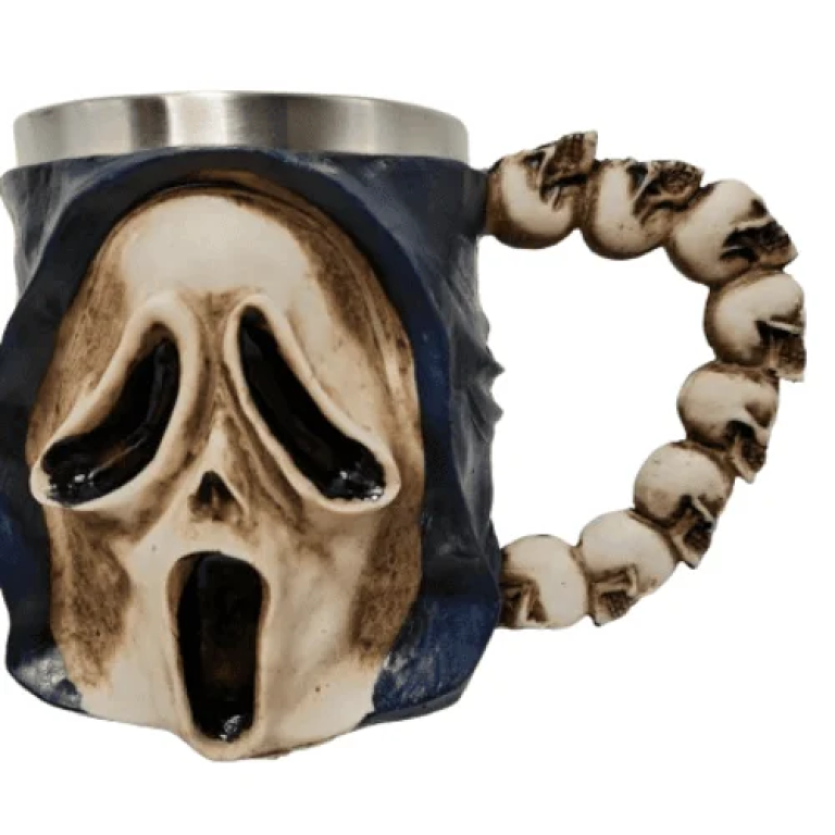 3D Κούπα Μπύρας από Ανοξείδωτο + Ρητίνη 450ml Death Reaper