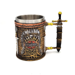 3D Κούπα Μπύρας από Ανοξείδωτο + Ρητίνη 450ml Game Of Thrones