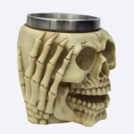 3D Κούπα Μπύρας από Ανοξείδωτο + Ρητίνη 450ml Μεσαιωνική Skull
