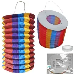 Φαναράκι Χάρτινο Πολύχρωμο με Ρεσώ 25 x Φ16cm Bunny's 93240
