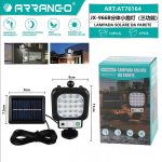 Αδιάβροχος Ηλιακός Προβολέας Τοίχου IP65 LED Με Ανιχνευτή Κίνησης, Φωτοκύτταρο & Πάνελ Φόρτισης Arrango AT76164