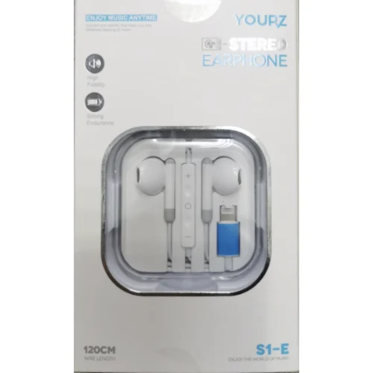 Ακουστικά Ενσύρματα 1.2m Lightning Yourz S1-E