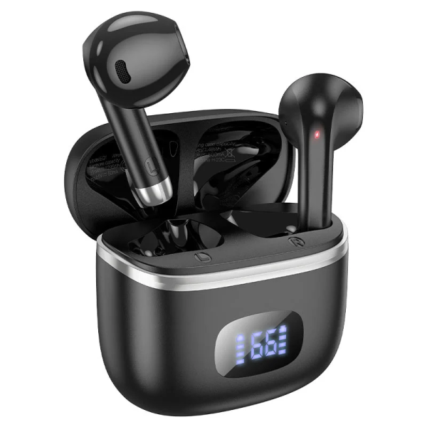Ασύρματα Ακουστικά Hoco EQ1 Music Guide TWS V5.3 με LED Ένδειξη - Μαύρο
