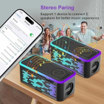 Ασύρματος φορτιστής με ηχείο Bluetooth & νυχτερινό φως RGB 15W - Υ19 Μαύρο