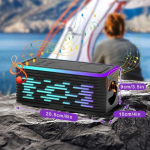 Ασύρματος φορτιστής με ηχείο Bluetooth & νυχτερινό φως RGB 15W - Υ19 Μαύρο
