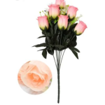 Διακοσμητικό Τεχνητό Μπουκέτο Τριαντάφυλλα 51cm 85893 Ροζ