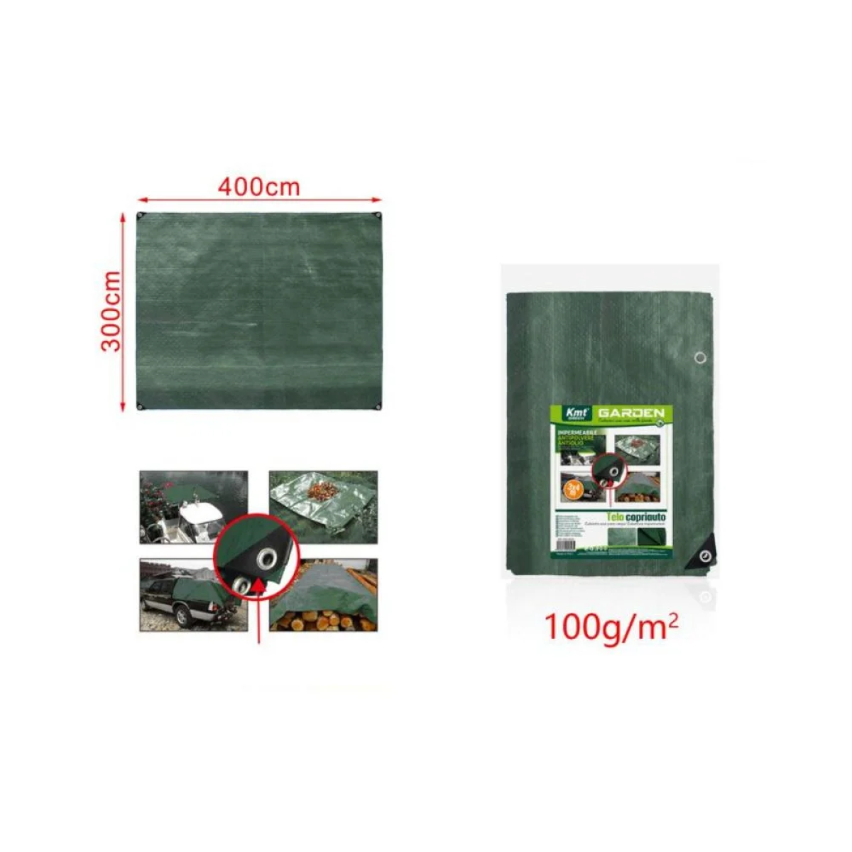Δίχτυ Σκίασης Πράσινο 300cm*400cm 100gr/m²
