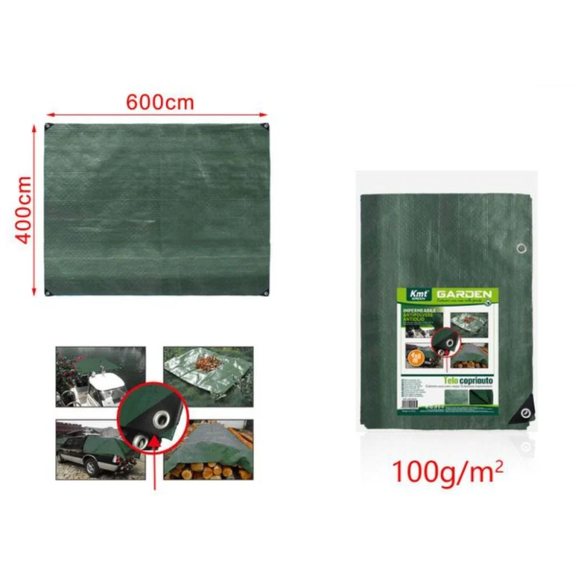 Δίχτυ Σκίασης Πράσινο 400cm*600cm 100gr/m²