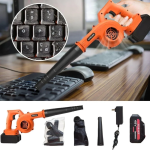 Επαναφορτιζόμενος Φυσητήρας / Απορροφητήρας Μπαταρίας Χειρός με Ρύθμιση Έντασης Κόκκινο