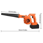 Επαναφορτιζόμενος Φυσητήρας / Απορροφητήρας Μπαταρίας Χειρός με Ρύθμιση Έντασης Πορτοκαλί