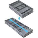Επεκτάσιμο Έξυπνο Συρτάρι 2 Επιπέδων Smart Drawer Γκρι - Image 4