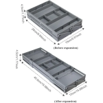 Επεκτάσιμο Έξυπνο Συρτάρι 2 Επιπέδων Smart Drawer Γκρι