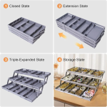 Επεκτάσιμο Έξυπνο Συρτάρι 3 επιπέδων Smart Drawer Γκρι