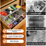 Επεκτάσιμο Έξυπνο Συρτάρι 3 επιπέδων Smart Drawer Γκρι